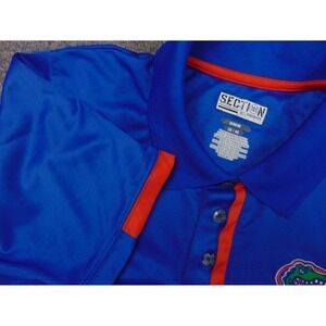 Florida Gators Polo Mens Med Section 101 Blue Solid NCAA Gameday Sporty Athletic